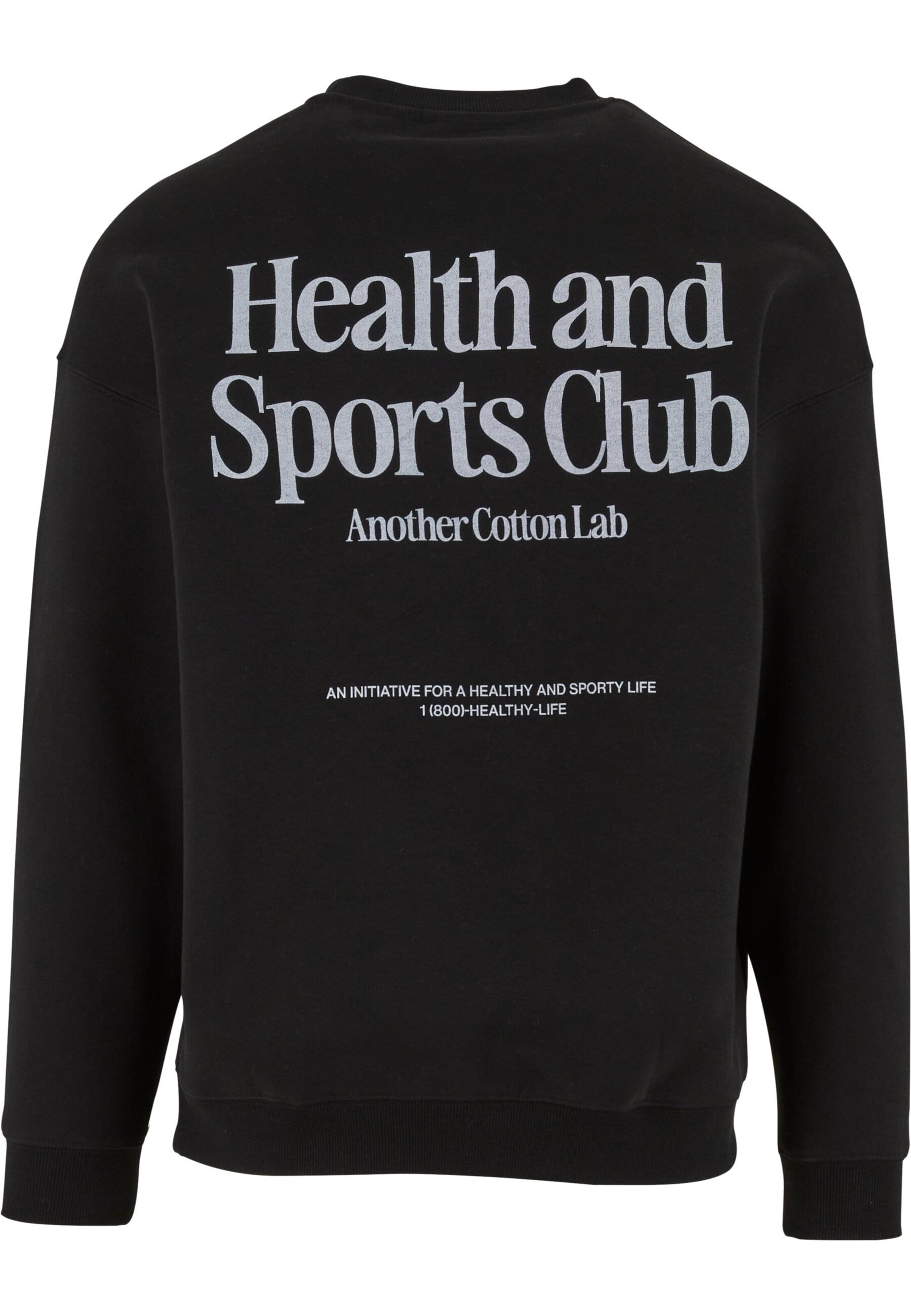 Another Cotton Lab Tréning póló 'Health and Sports Club' - fekete