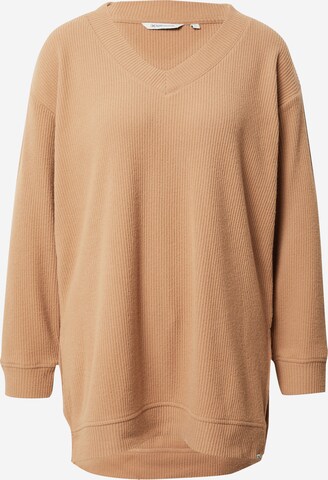 TOM TAILOR DENIM Sweater in Brown: front