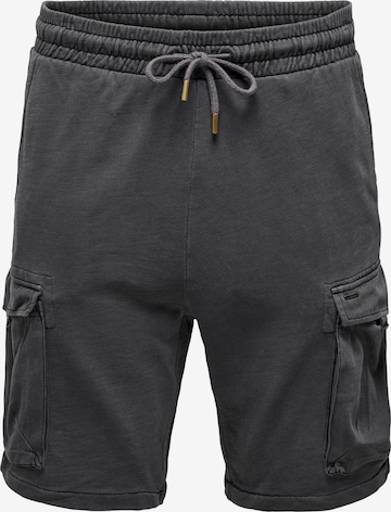 Only & Sons Regular Cargo Pants 'Nicky' in Grey: front