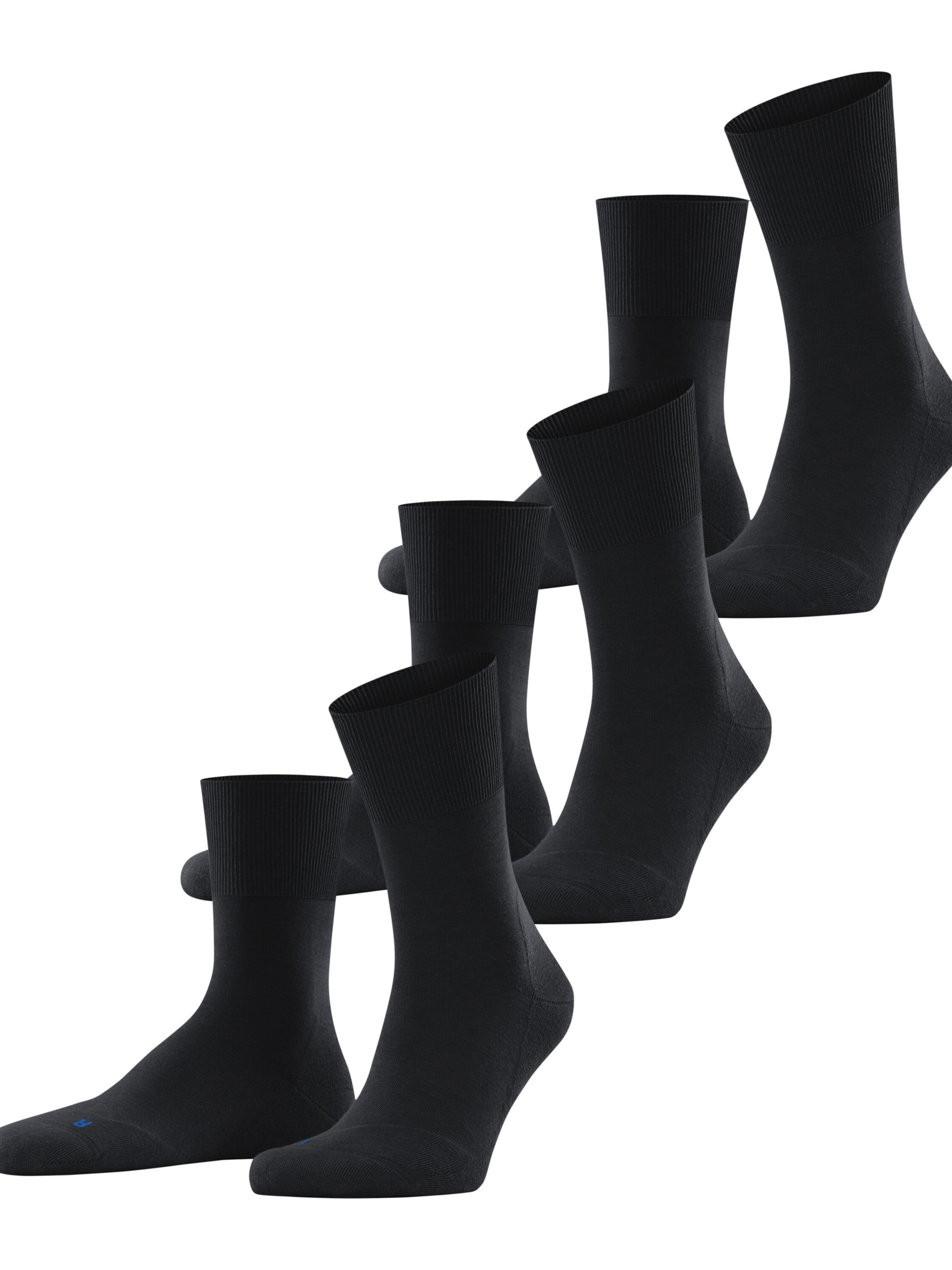 FALKE Socks 'Run 3-Pack' in Black: front