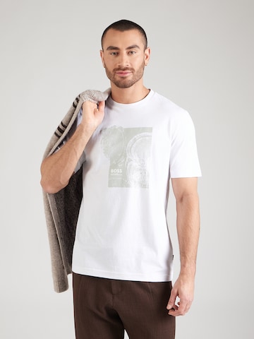 BOSS Футболка 'Te_Imprint' в Белый: спереди