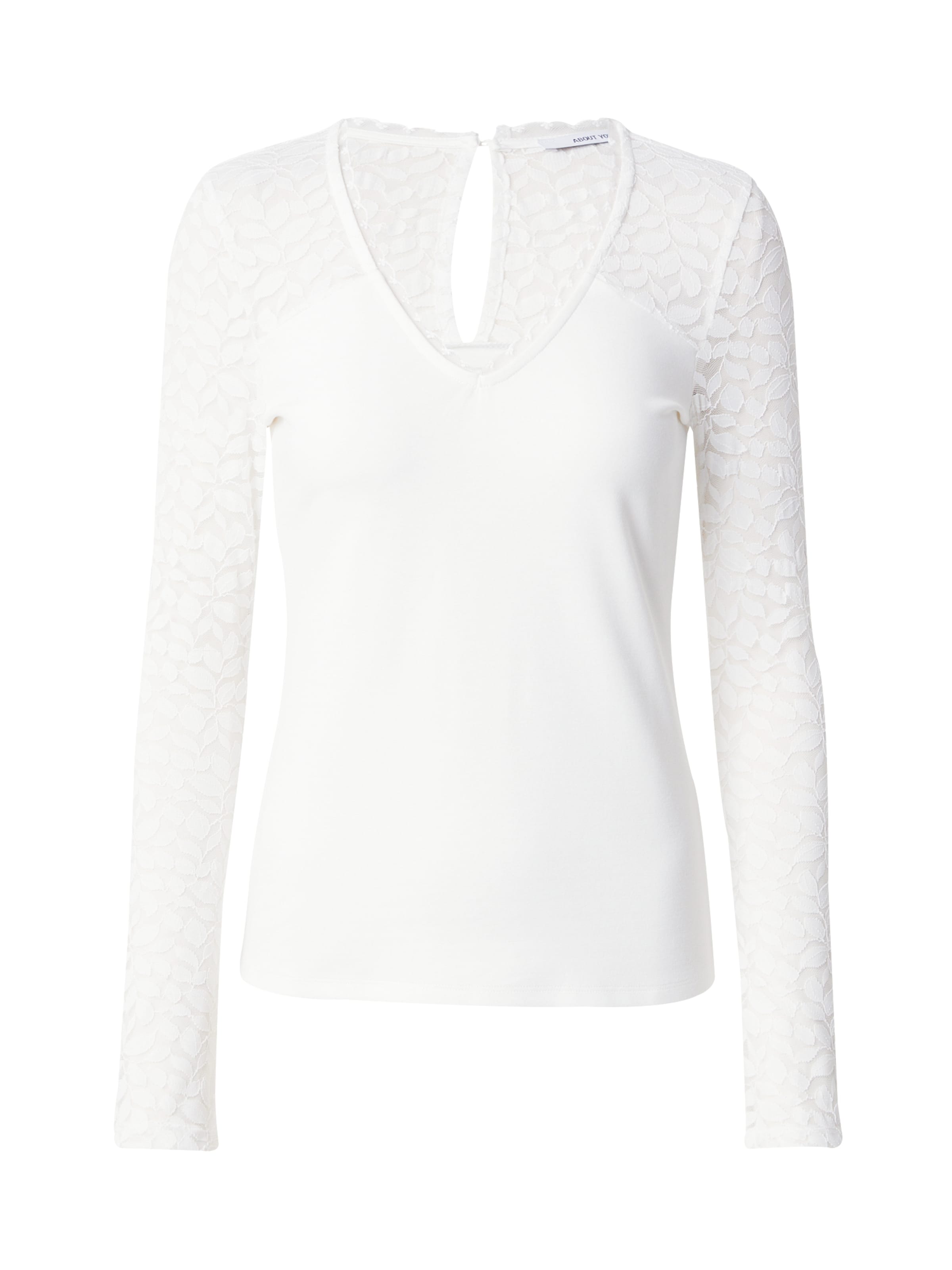 ABOUT YOU Тениска 'Christien' в бяло: отпред