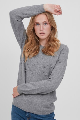 b.young Strickpullover 'BYNONINA DOT JUMPER' in Grau: predná strana