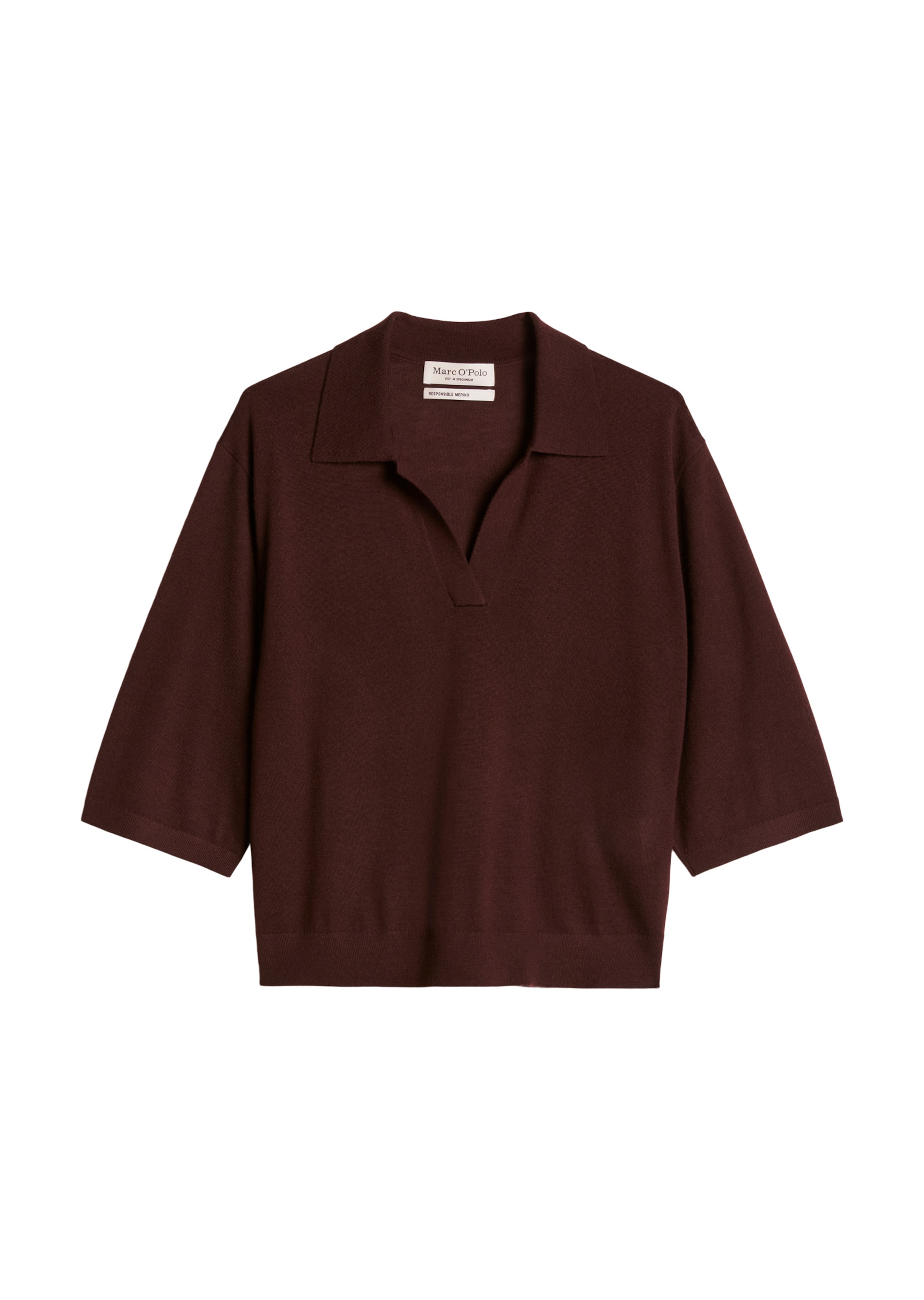 Marc O'Polo Shirt in Bruin: voorkant