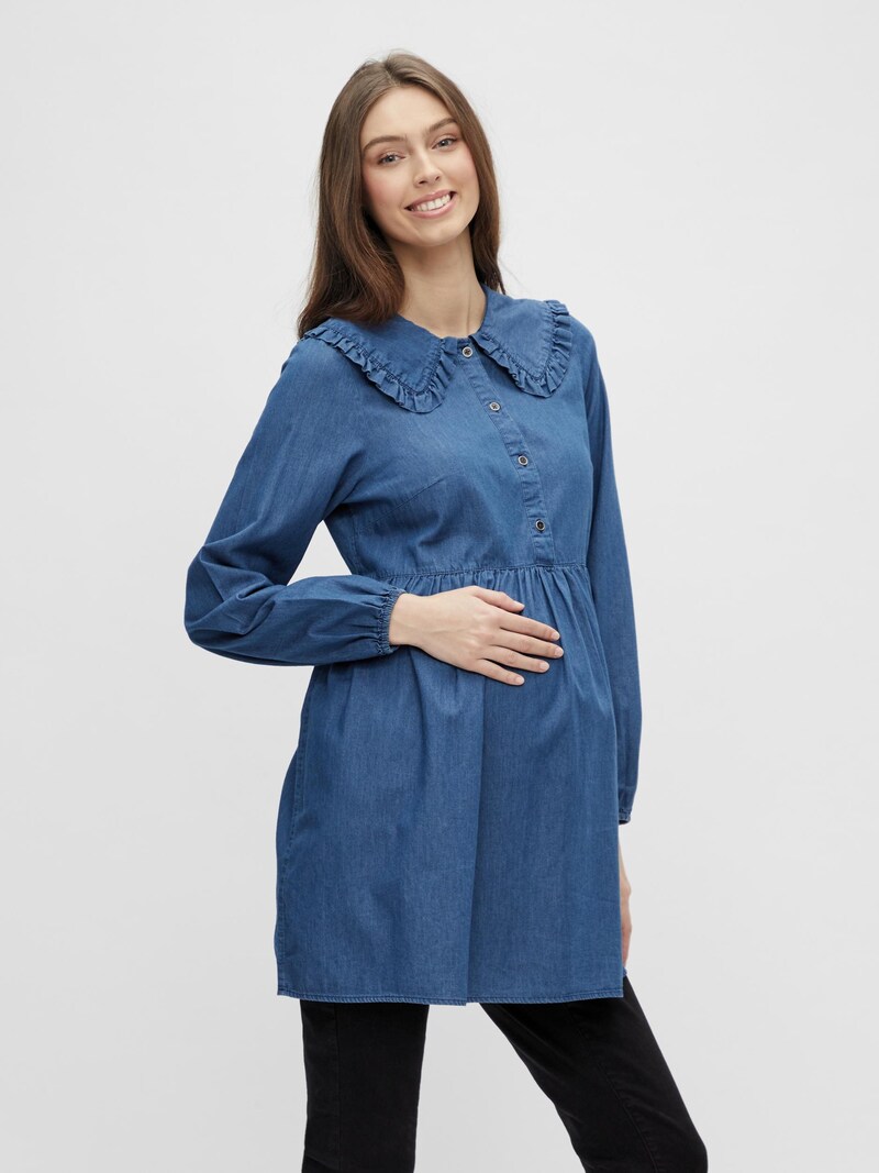 Women Clothing MAMALICIOUS Shirt dresses Blue