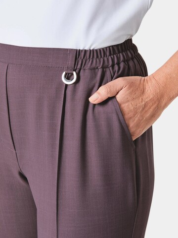 Coupe slim Pantalon à plis 'Martha' Goldner en rose
