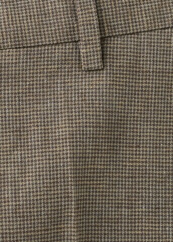 MANGO MAN Regular Pleated Pants 'Hans' in Brown