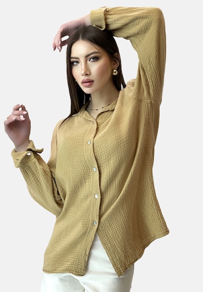 Elara Chemisier en L-XL en camel, Vue avec produit