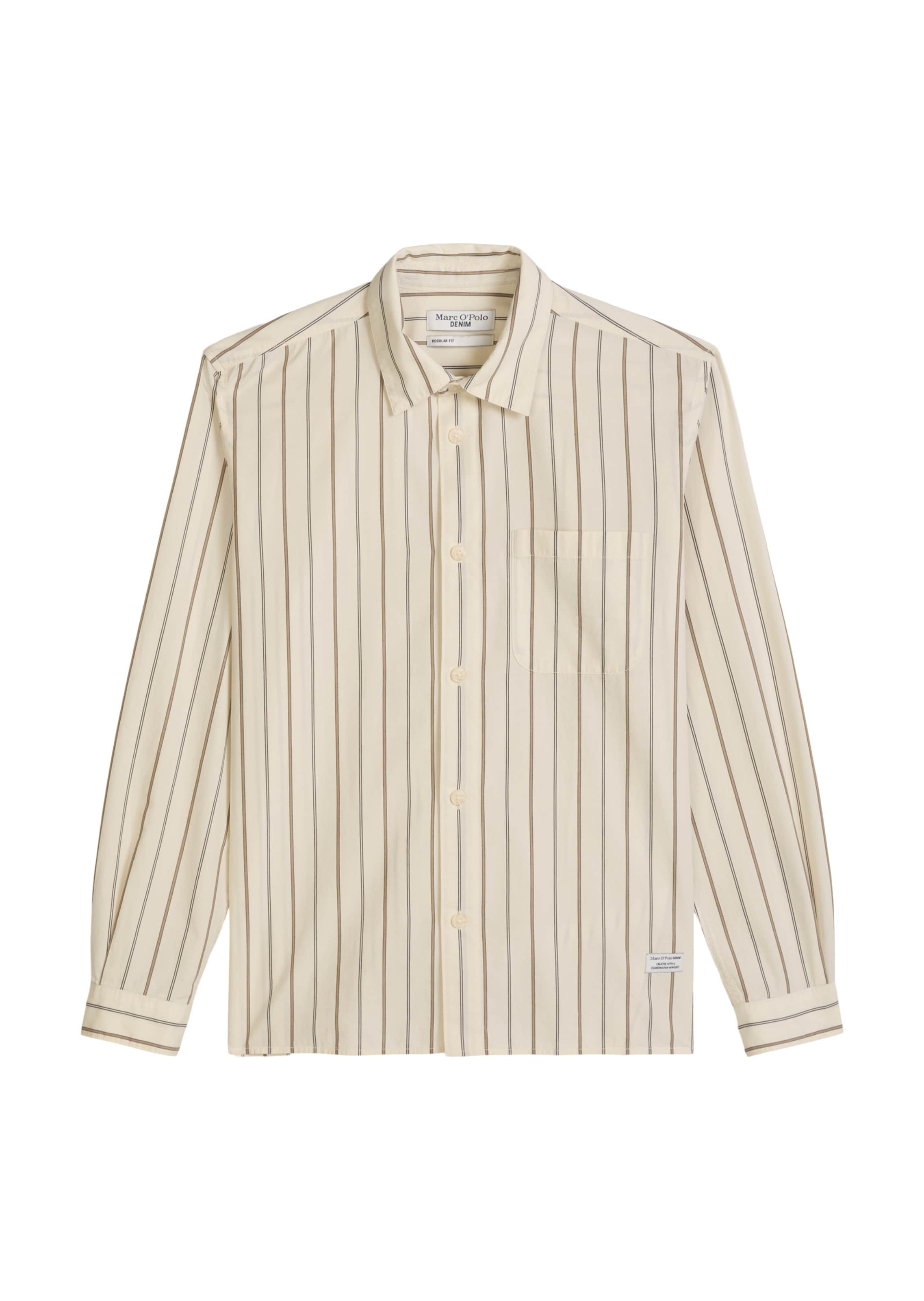 Coupe regular Chemise Marc O'Polo DENIM en beige : devant