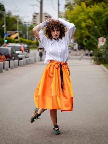 IUnique Rock 'IUnique Luxury Taffeta Balloon Skirt – Orange' in Orange
