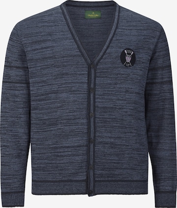 Charles Colby Knit Cardigan ' Duke Duane ' in Blue: front