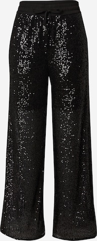 Grace Широка кройка Панталон в черно: отпред