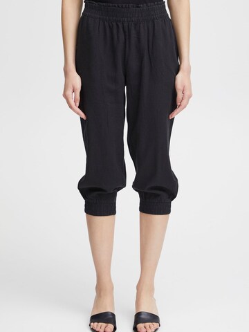 Tapered Pantaloni chino ' FALAKKA ' di b.young in nero: frontale