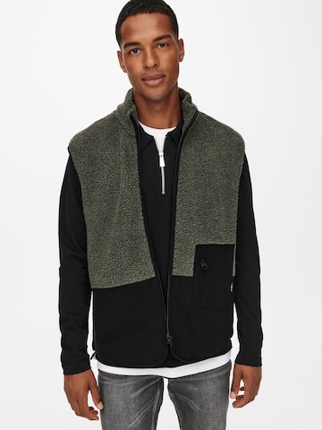 Gilet 'Milton' di Only & Sons in verde