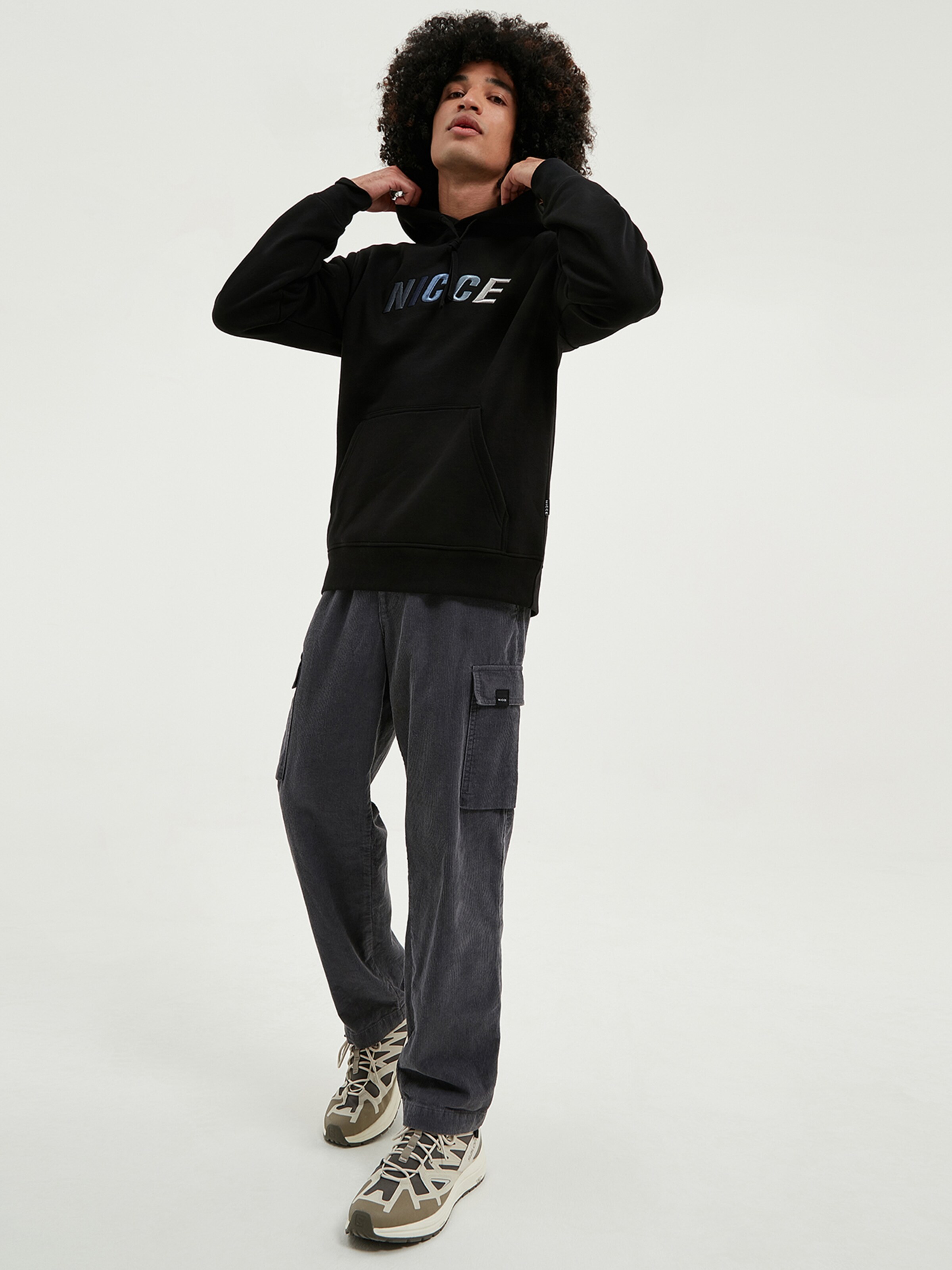 Männer Sweat Nicce Sweatshirt 'COAST' in Schwarz - PD32594 Männer Sweat Nicce Sweatshirt 'COAST' in Schwarz - PD32594