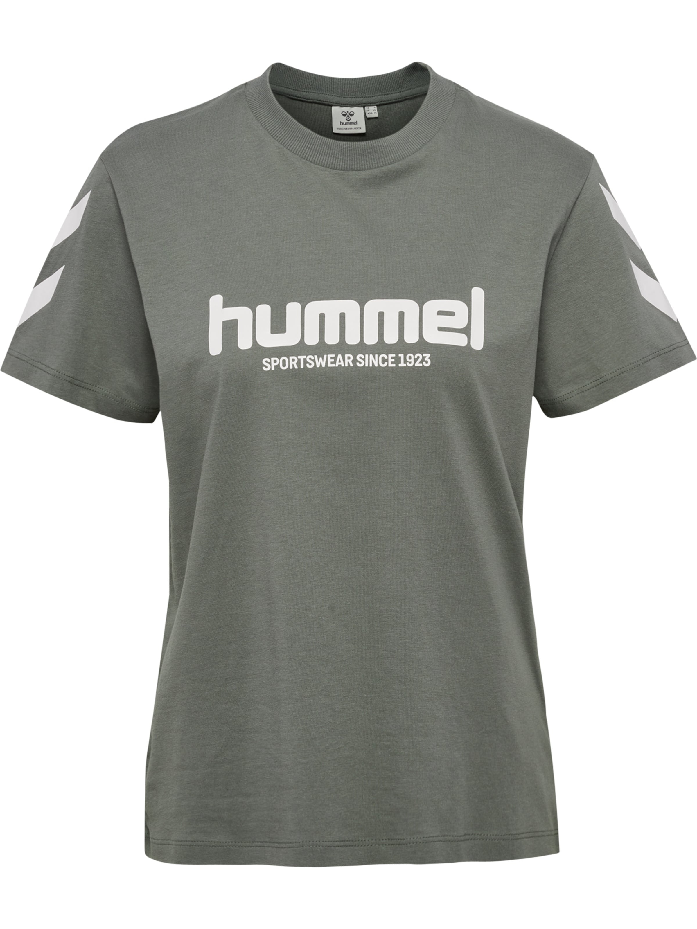Hummel T-shirt fonctionnel en L en gris / blanc, Vue avec produit