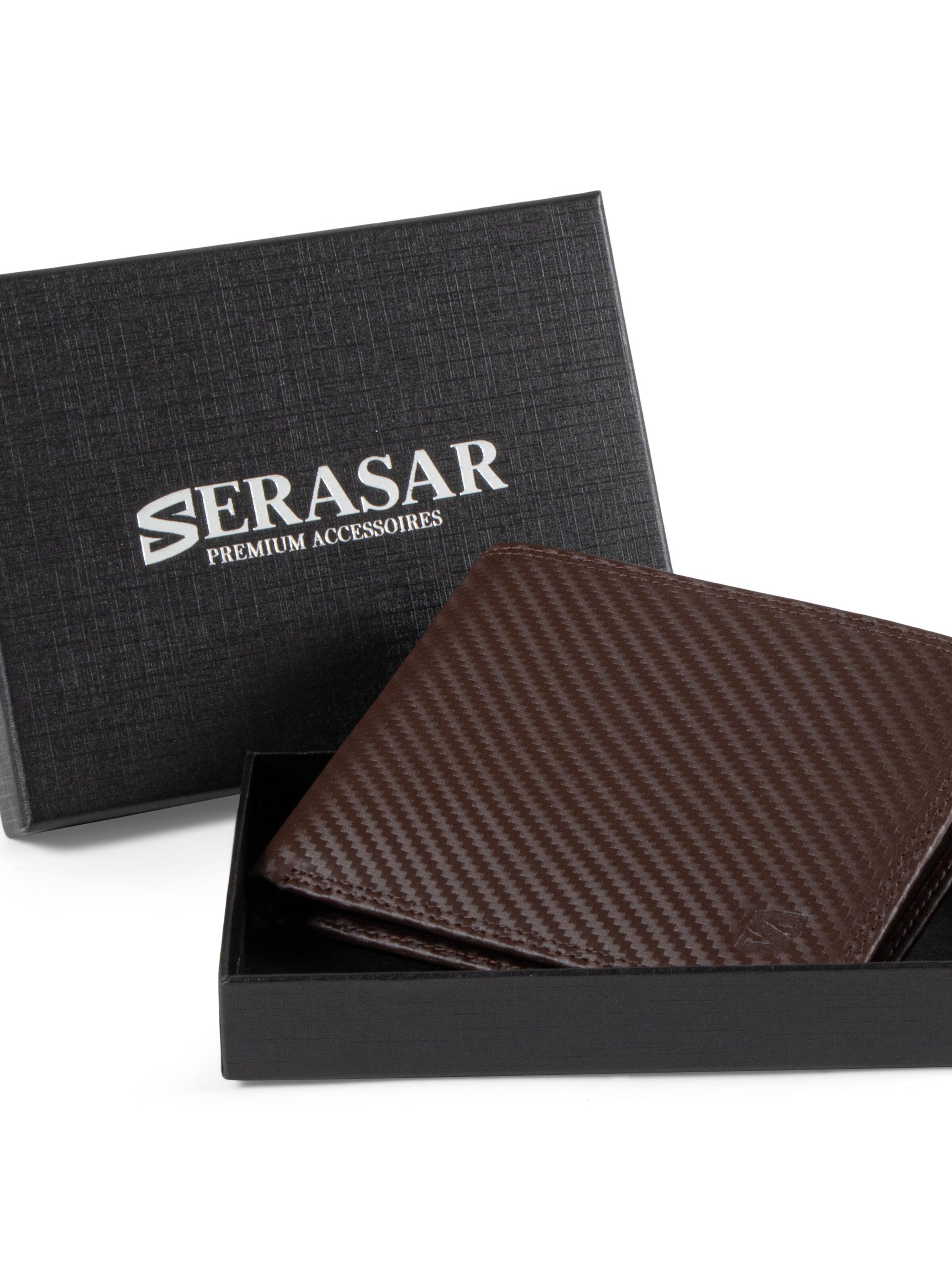 SERASAR Wallet 'Carbon' in Brown