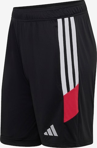 juoda ADIDAS PERFORMANCE Standartinis Sportinės kelnės 'TIRO ES': priekis