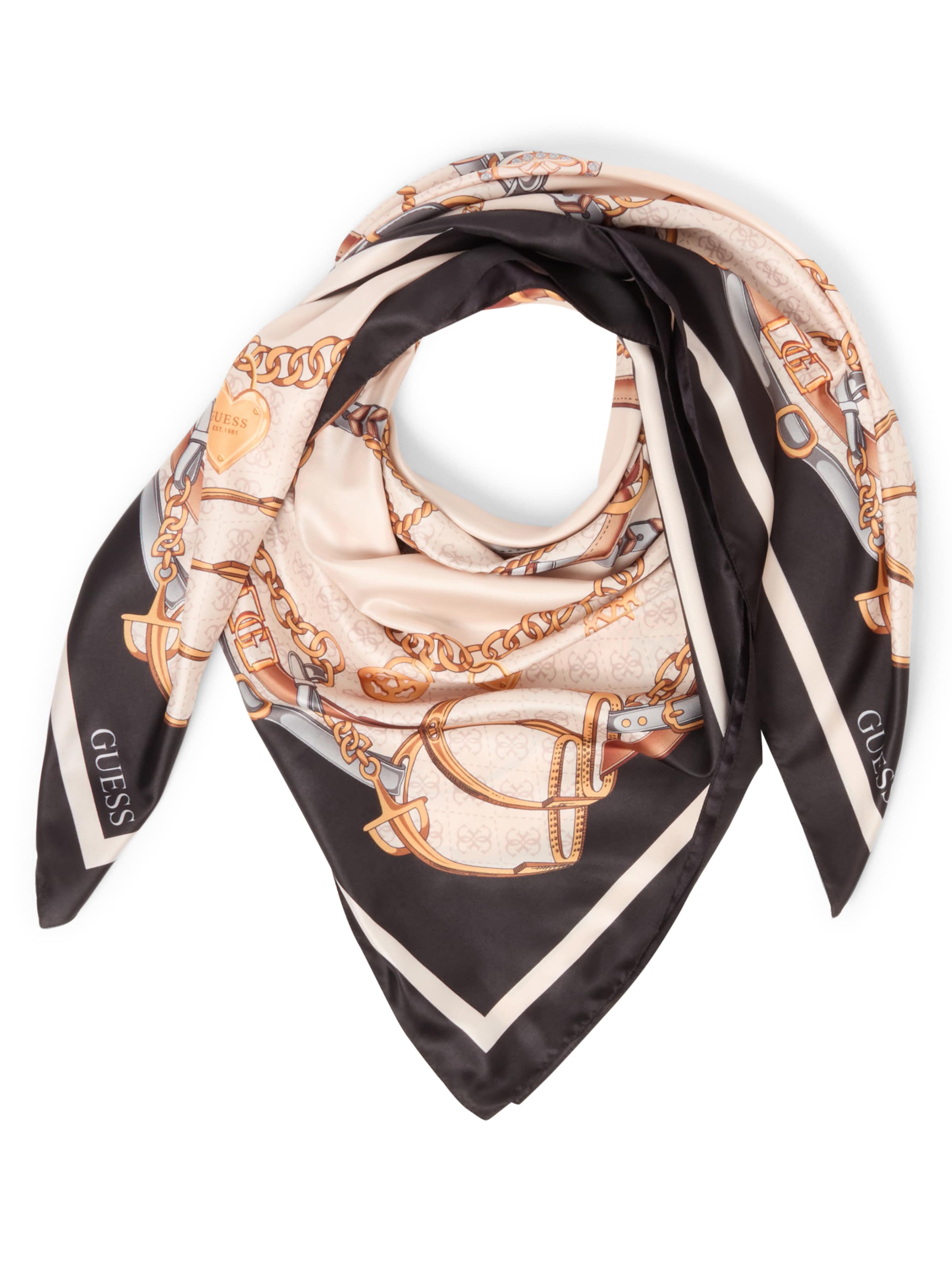 Foulard GUESS en beige : devant