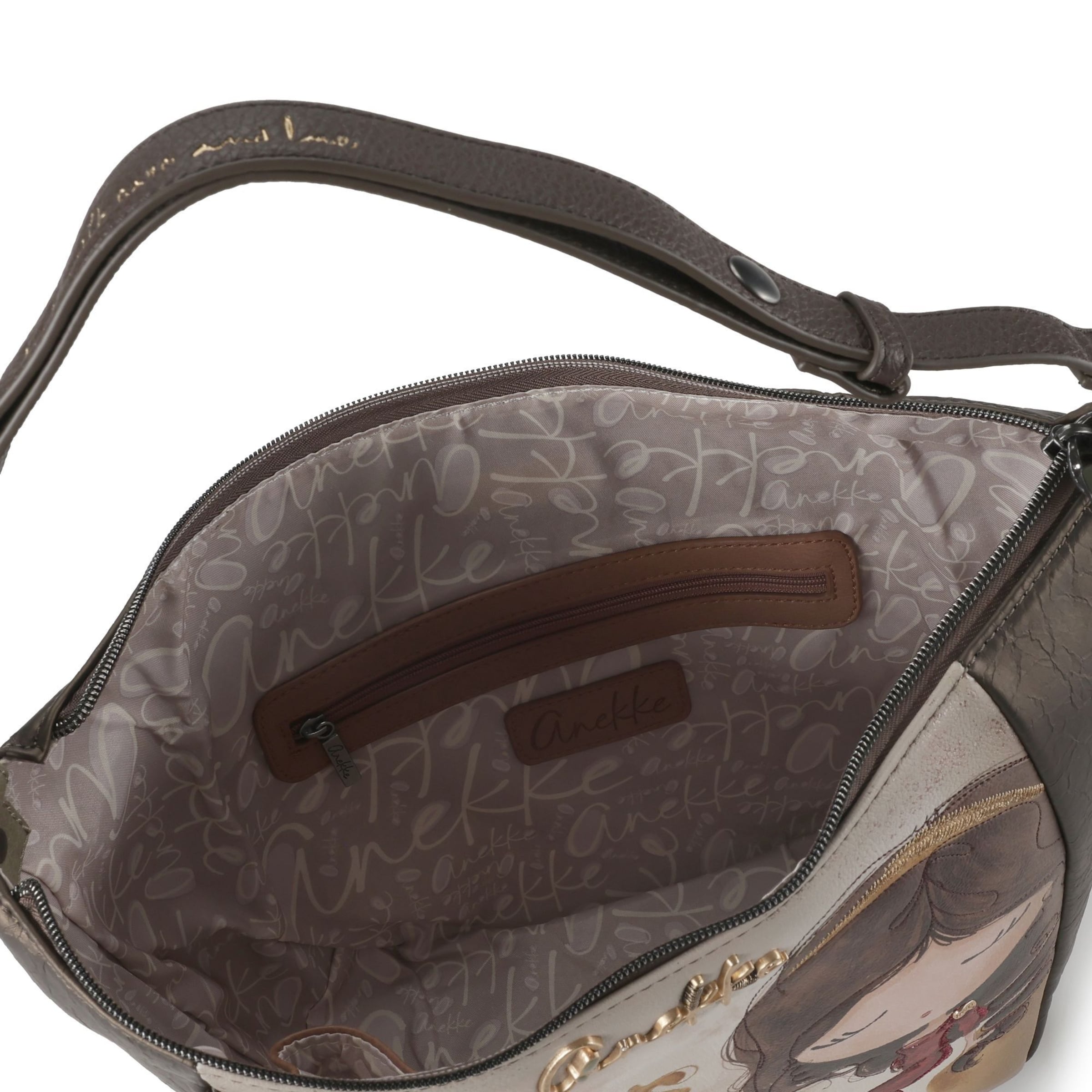 Anekke Schultertasche 'Muse' in Braun