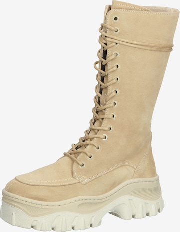 BRONX Lace-Up Boots in Brown: front