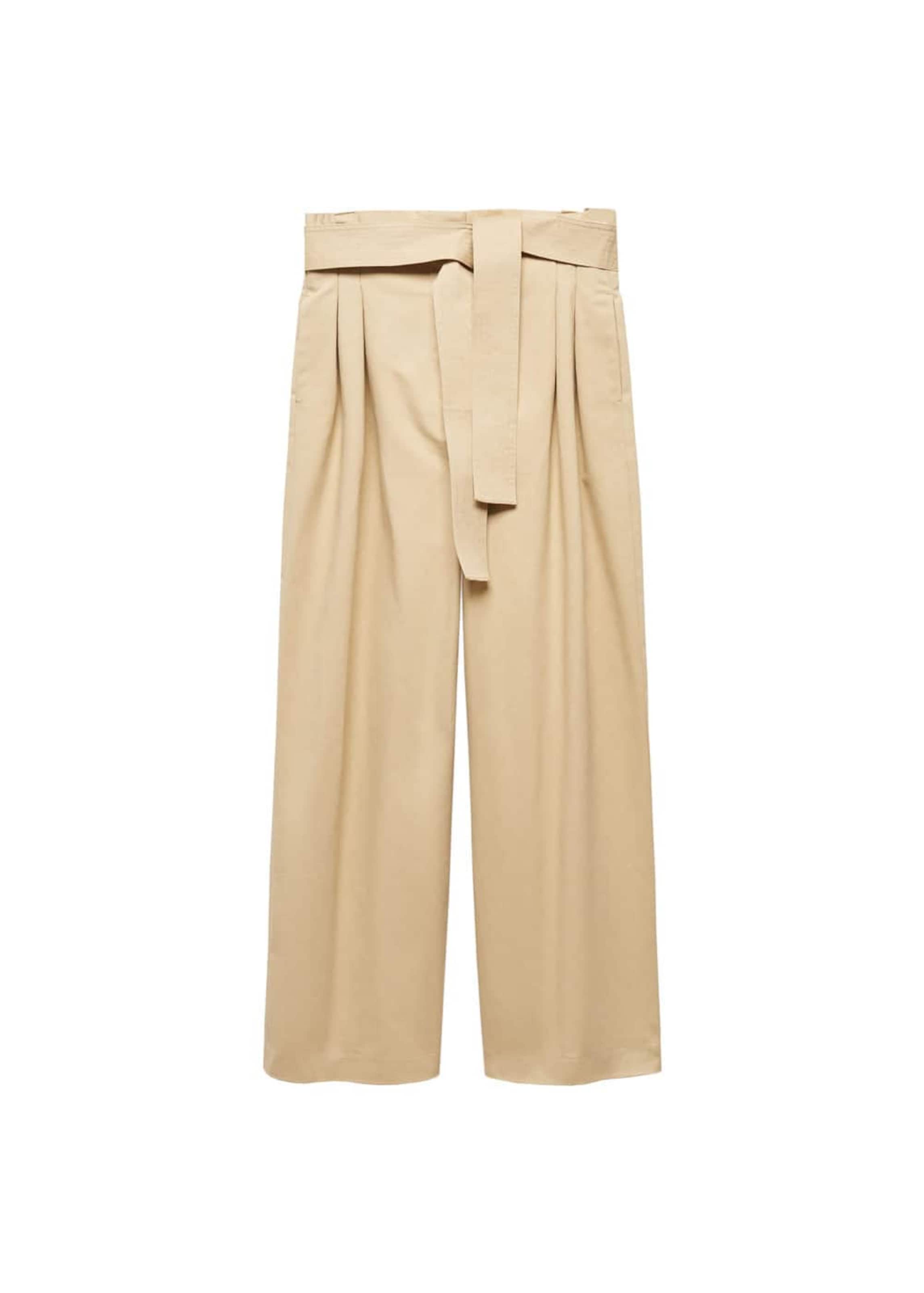 MANGO Bukser med lægfolder 'Jhonny' i sand, Produktvisning