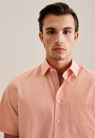 SEIDENSTICKER Regular fit Business Shirt in Orange