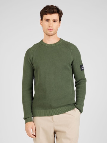 Calvin Klein Jeans Sweater in Green: front