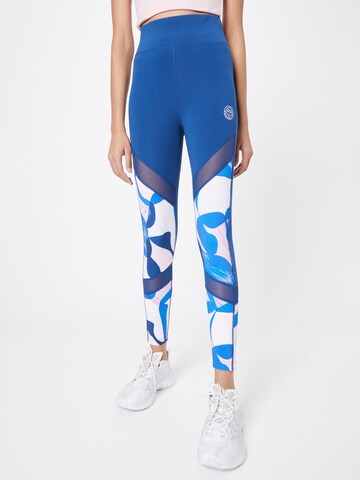 BIDI BADU Skinny Workout Pants 'Baina' in Blue: front