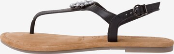 TAMARIS T-Bar Sandals in Black