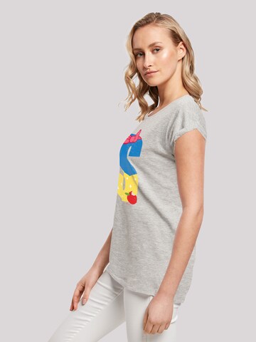 F4NT4STIC Shirt 'Disney Alphabet S Is For Snow White Schneewittchen' in Grey