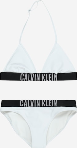 Calvin Klein Swimwear Triangle Bikini in Blue: front