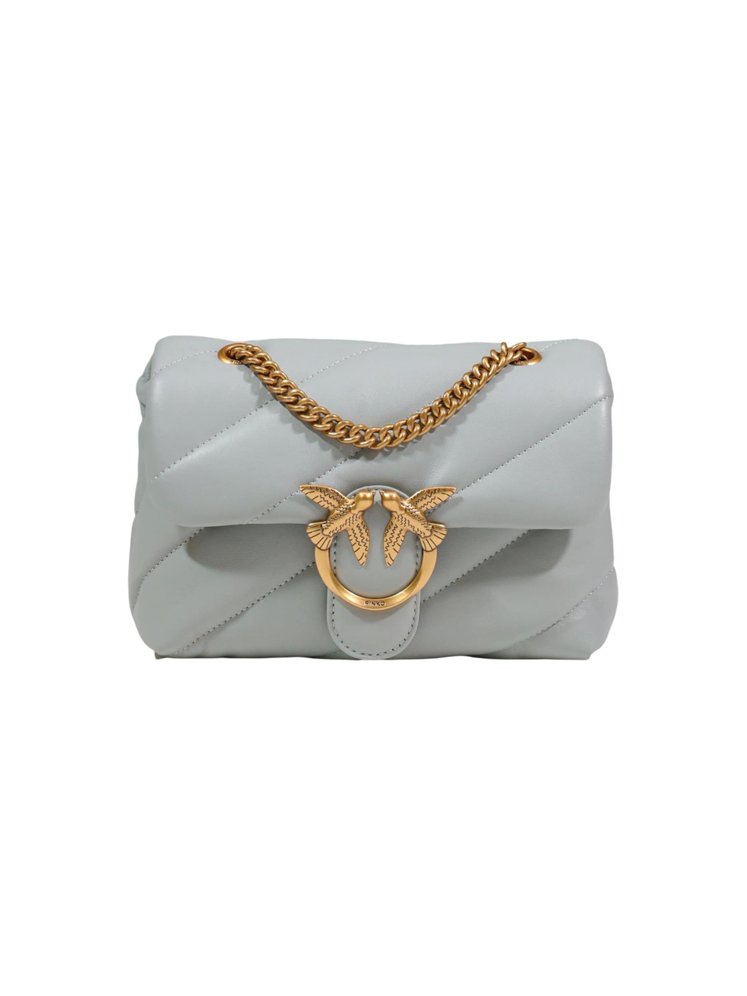 PINKO - Bolso de hombro 'LOVE PUFF MINI CL SHEEP NAPPA 100039 A0F2' en gris: frente