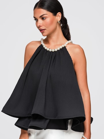 Ombre Blouse in Zwart