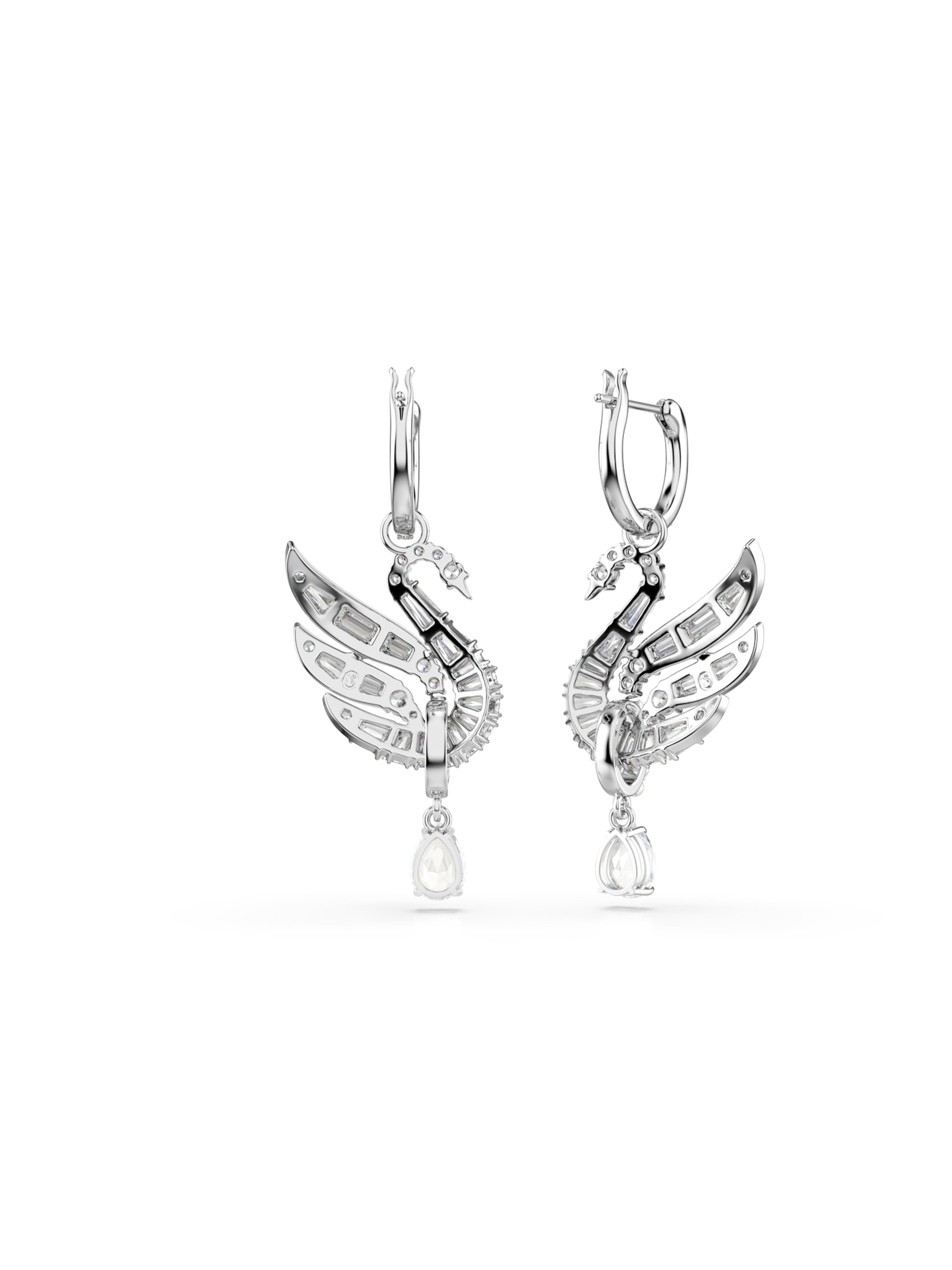 Boucles d'oreilles 'Swan' Swarovski en argent