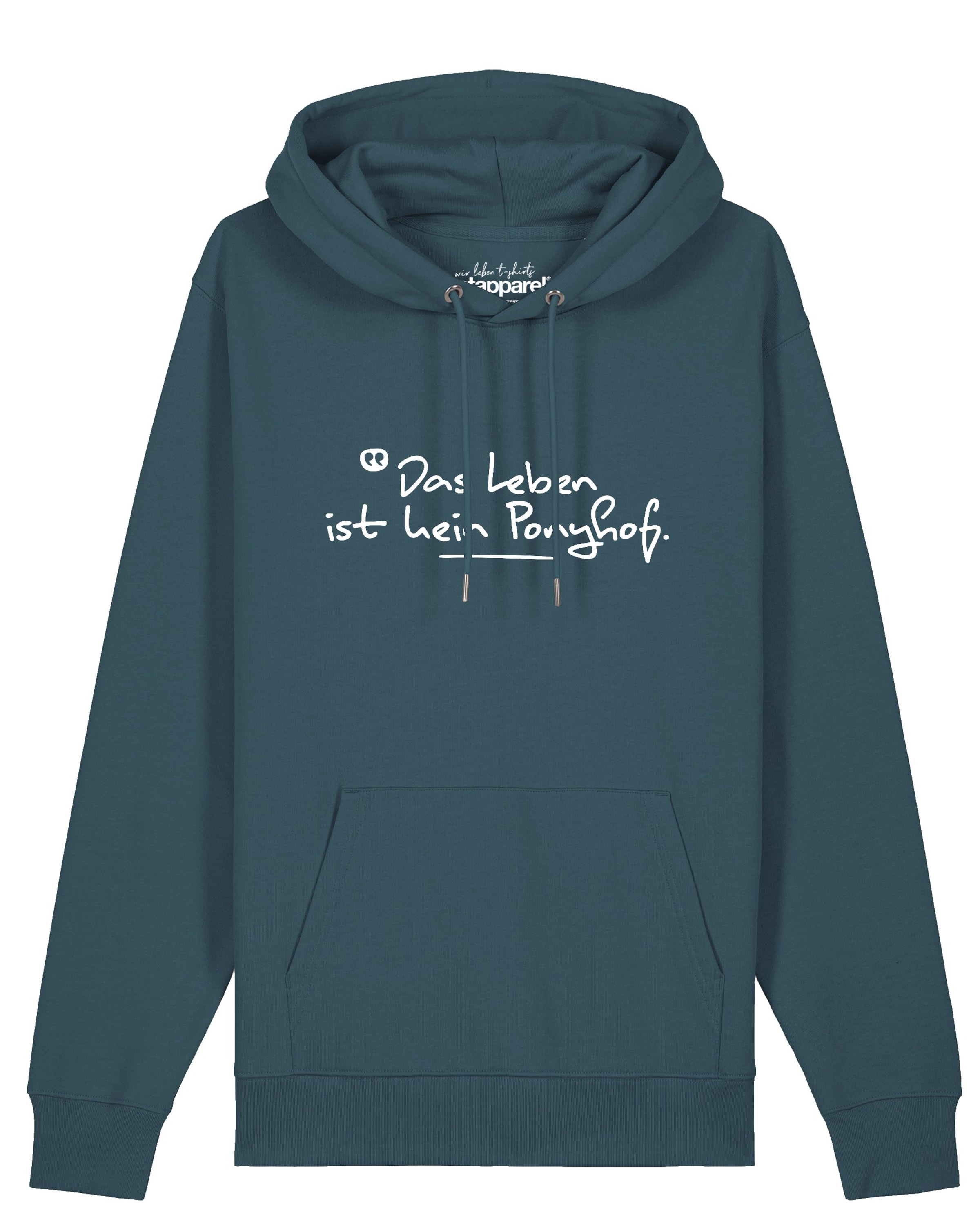 Sweat-shirt 'Das Leben Ist Kein Ponyhof' Watapparel en bleu : devant