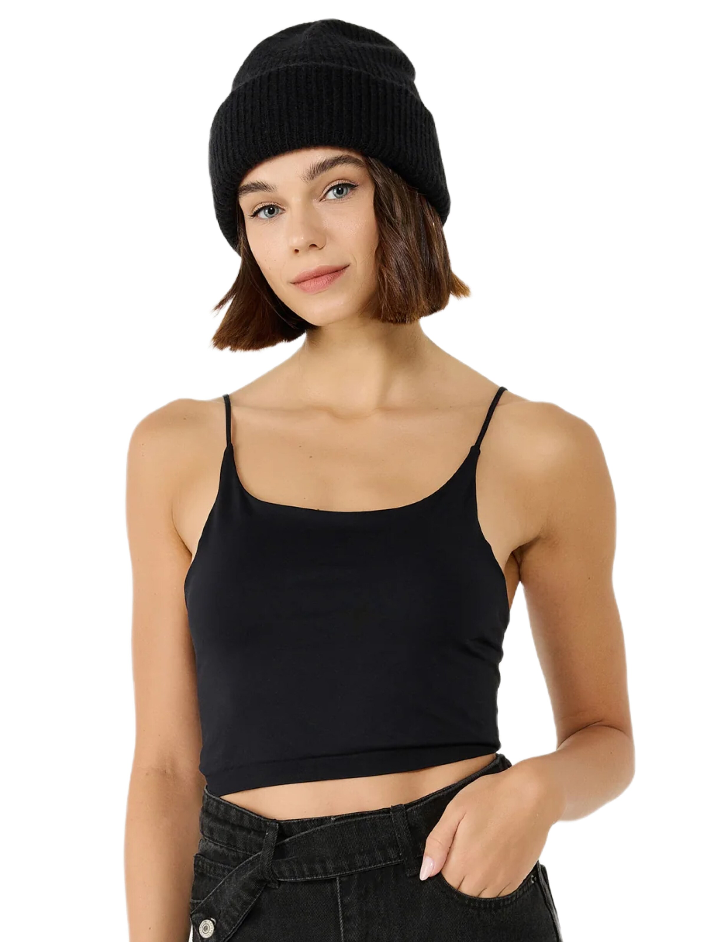 No Matter What Top in Zwart: voorkant