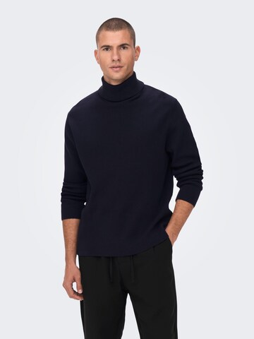 Only & Sons Sweater 'Phil' in Blue: front