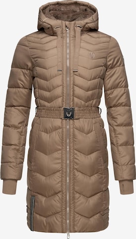 NAVAHOO Winter Coat 'Alpenveilchen' in Brown: front