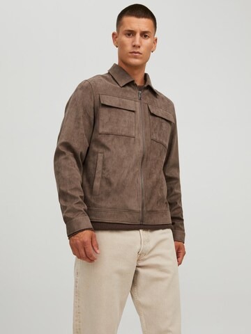 JACK & JONES Between-season jacket 'Rocky Payton' in Brown: front