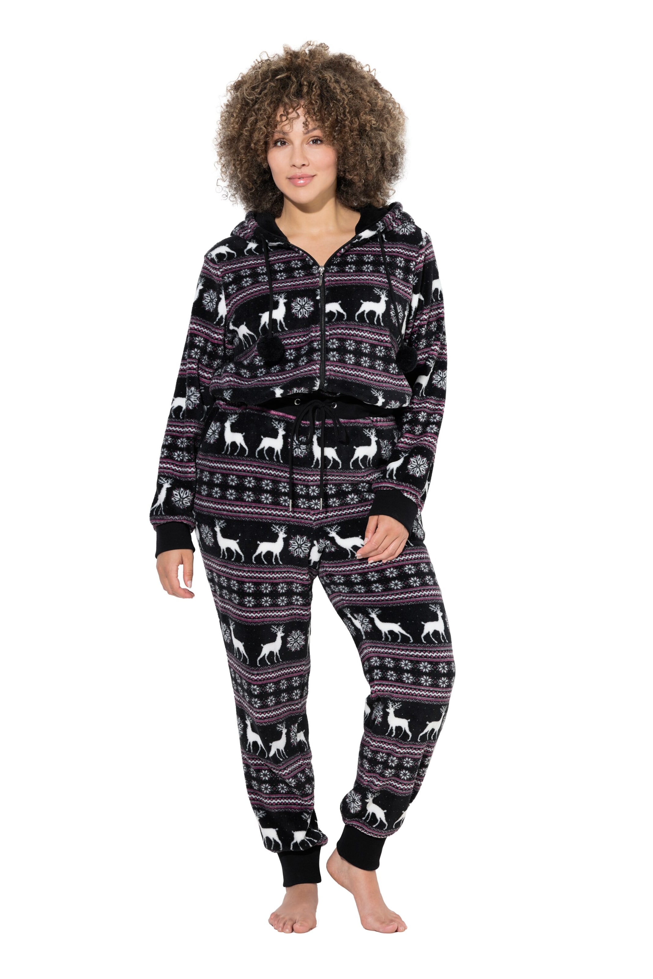 Ulla Popken Jumpsuit in Black: front