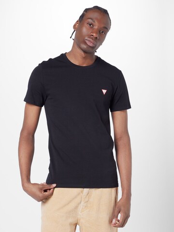 T-Shirt GUESS en noir : devant