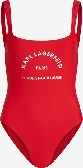 Karl Lagerfeld Maillot de bain en rouge / blanc, Vue avec produit