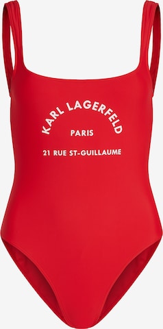 Bustier Maillot de bain Karl Lagerfeld en rouge : devant