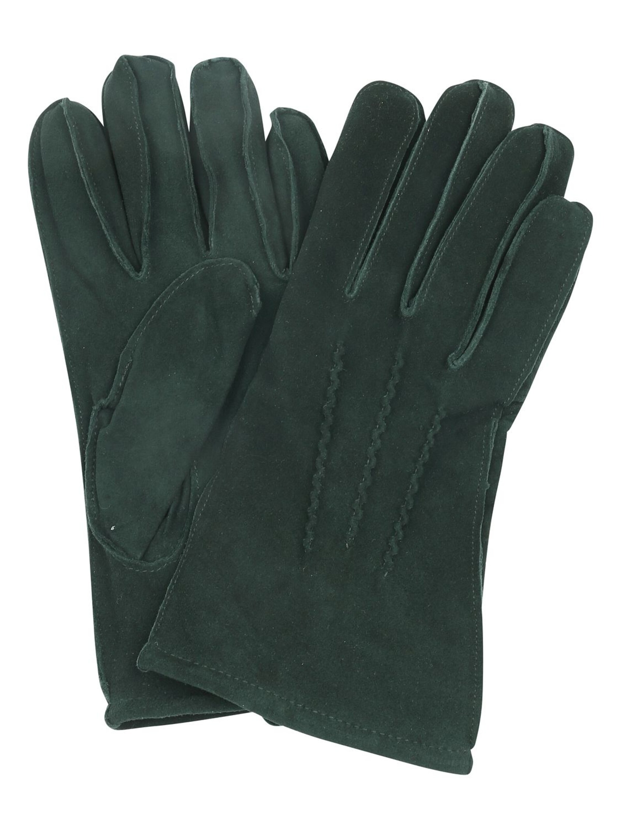 Suitable Full Finger Gloves in Green: front