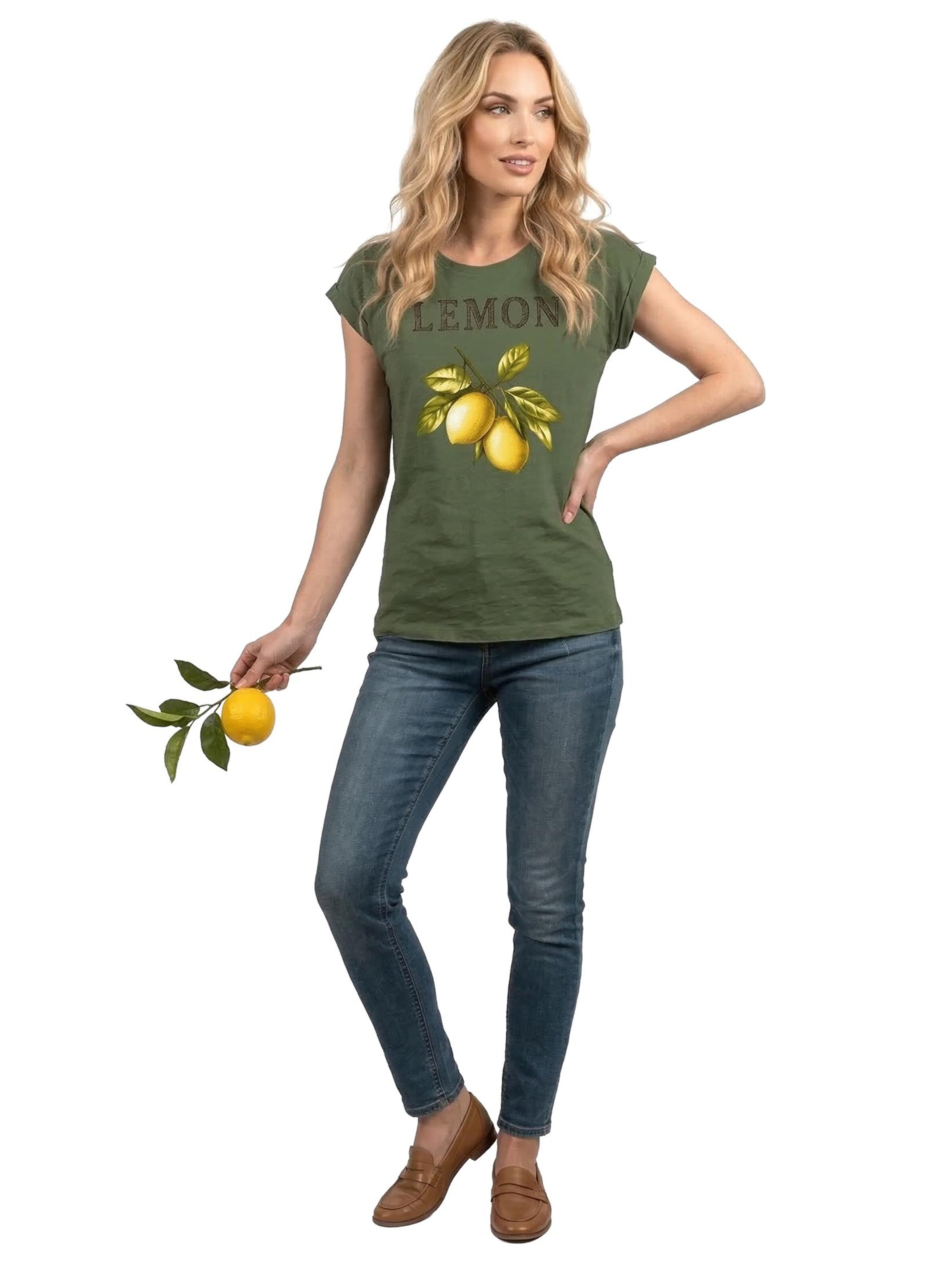 MAKAYA Shirt 'Lemon' in Green