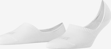 FALKE Ankle Socks 'Step High Cut' in White: front