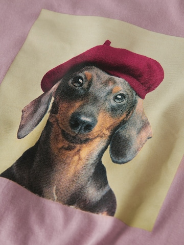 Tricou 'NKFVOTEA' de la NAME IT pe mov