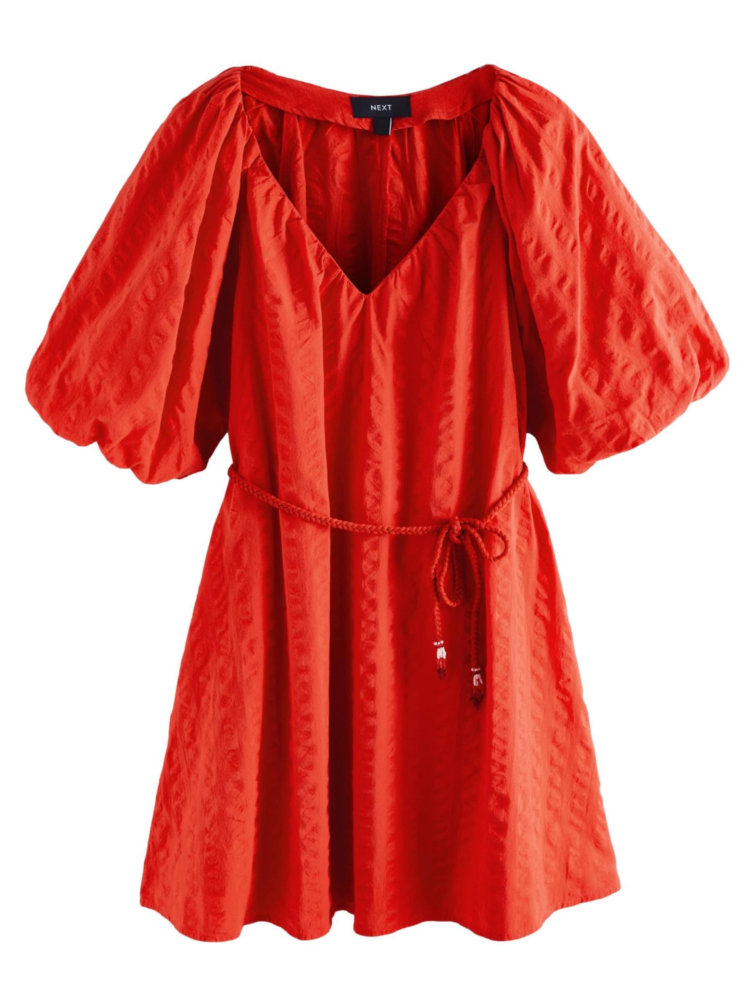 sarkans Next Vasaras kleita: no priekšpuses