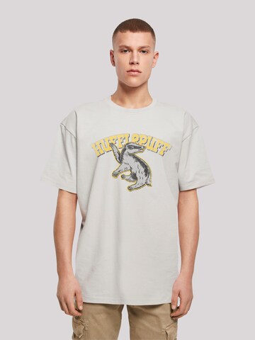 F4NT4STIC Shirt 'Harry Potter Hufflepuff Sport Emblem' in Grau: Vorderseite